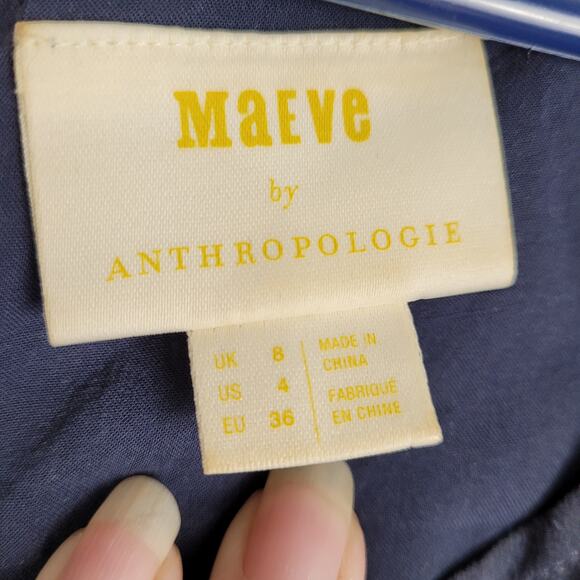 New Maeve by Anthropologie Barcelona floral print silk midi dress size 4 Boho - Picture 3 of 10